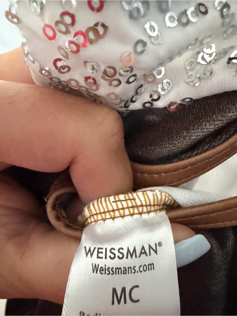 Weissman Brown and Silver Sequin Men’s Hat